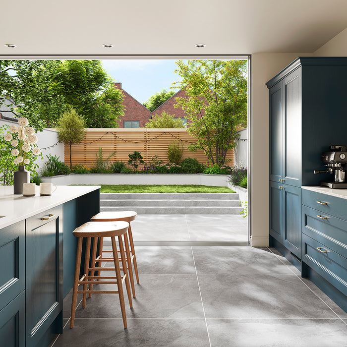 Caldera Grey Matt Glazed Porcelain Wall & Floor – 100x100cm