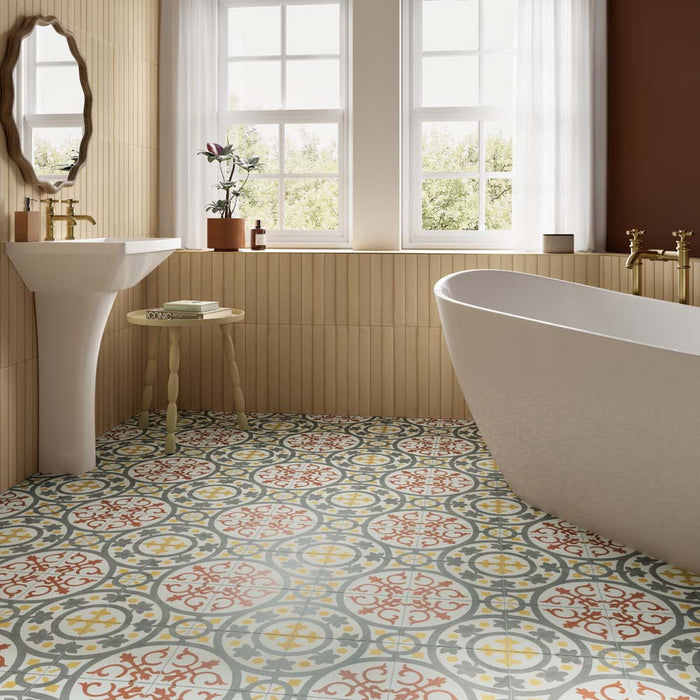 Westmorland Yellow Multi Matt Vitrified Ceramic Wall & Floor – 45x45cm - product image 4
