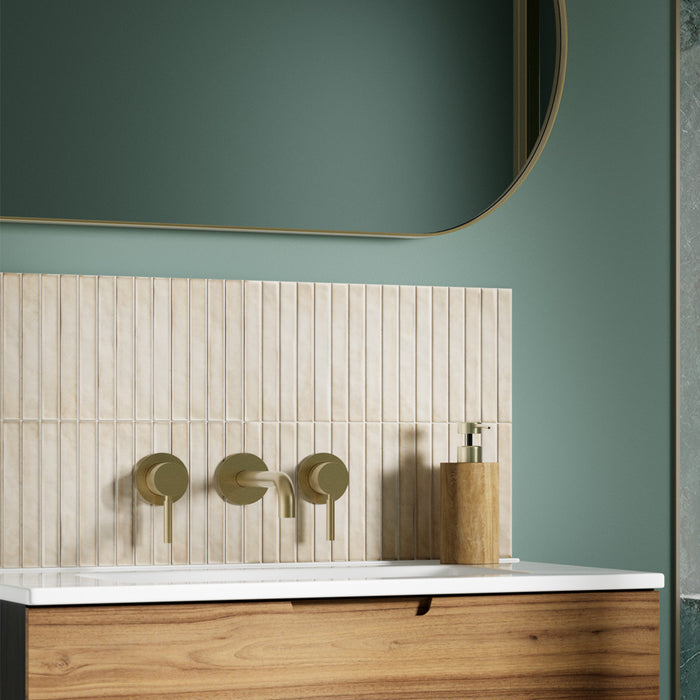 Brecon Linear Pearl Ceramic Wall Tile – 35x35cm - product image 4
