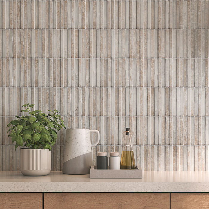 Brecon Linear Grey Ceramic Wall Tile – 35x35cm - product image 2