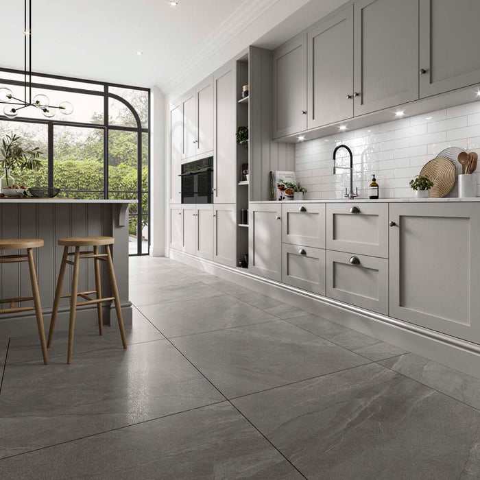 Marlow Graphite Semi-Polished Glazed Porcelain Wall & Floor – 90x90cm