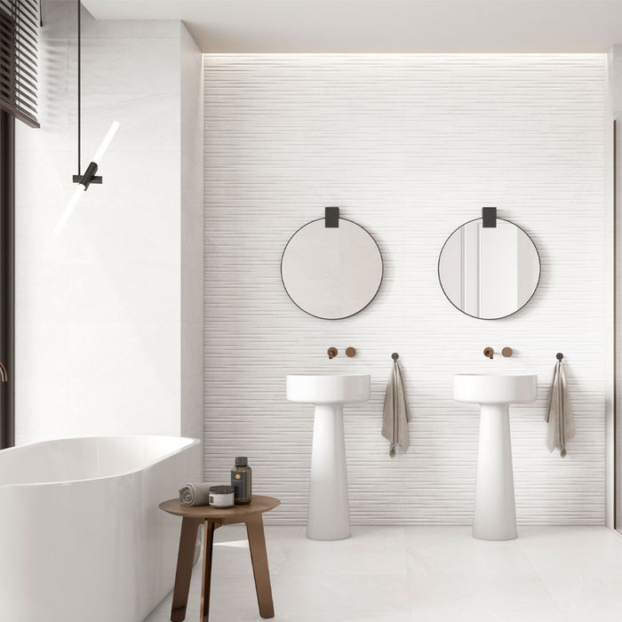 Venetia White D√©cor Matt Ceramic Wall – 29.5x59.5cm - product image 3