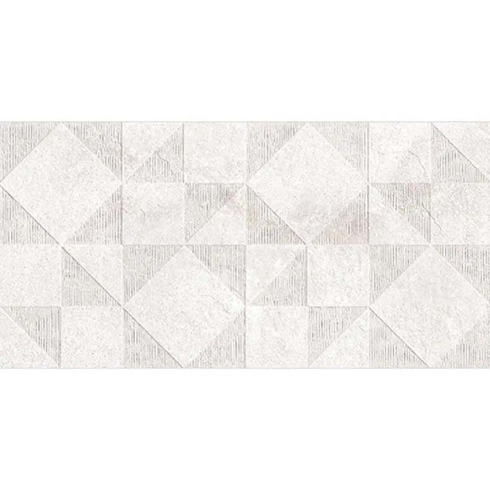 Milan Geo Avorio Matt Ceramic Wall – 25x50cm
