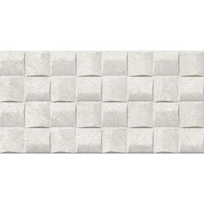 Marlowes Cream Art Decor Matt Ceramic Wall – 25x50cm