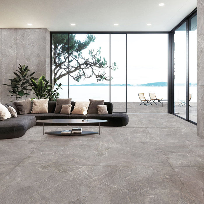 Jasselle Dark Grey Matt Porcelain Wall & Floor – 120x120cm - product image 4