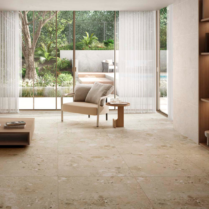 Bravelle Terrazzo Beige Matt Porcelain Wall & Floor – 90x90cm