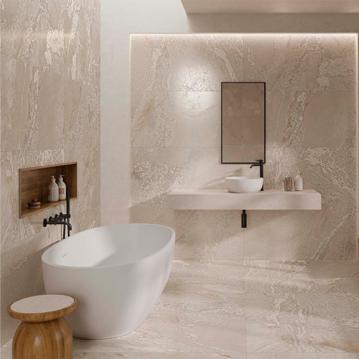Lomond Cream Polished Glazed Porcelain Wall & Floor – 119.8x59.8cm - product image 3