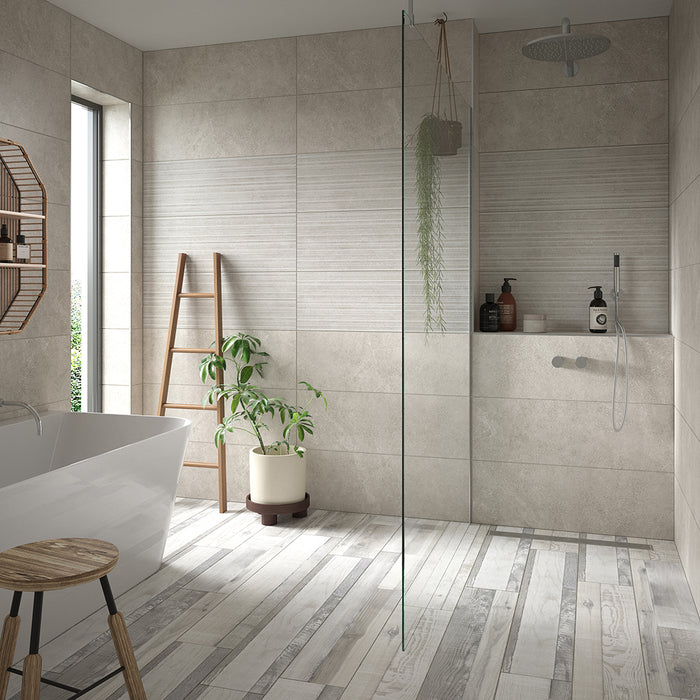 Trevessa Grey Glazed Porcelain Wood Effect Wall & Floor – 20x120cm - product image 2