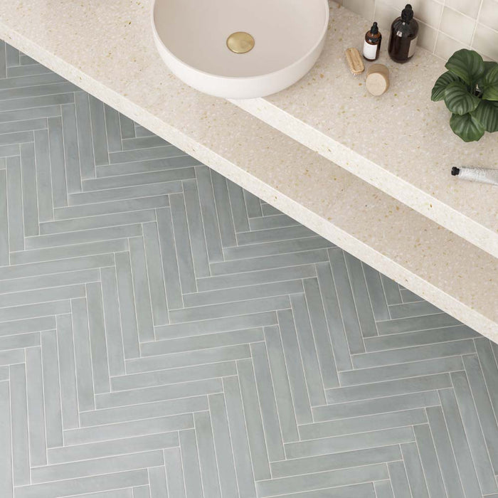 Iona Blue Earth Matt Porcelain Wall & Floor – 5x40cm
