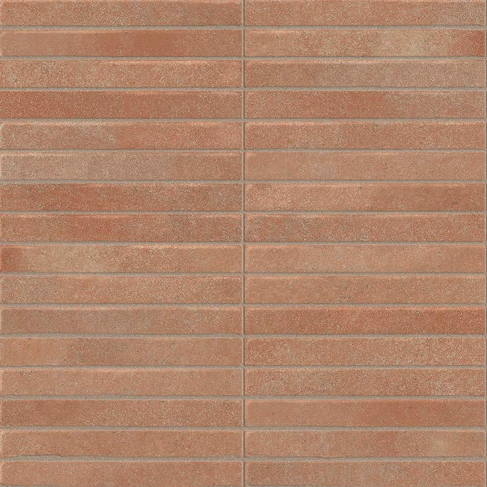 Brecon Linear Terracotta Matt Ceramic Wall Tile – 35x35cm - product image 3