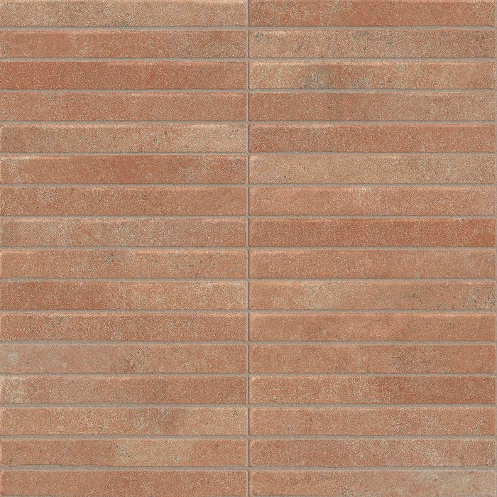Brecon Linear Terracotta Matt Ceramic Wall Tile – 35x35cm - product image 4