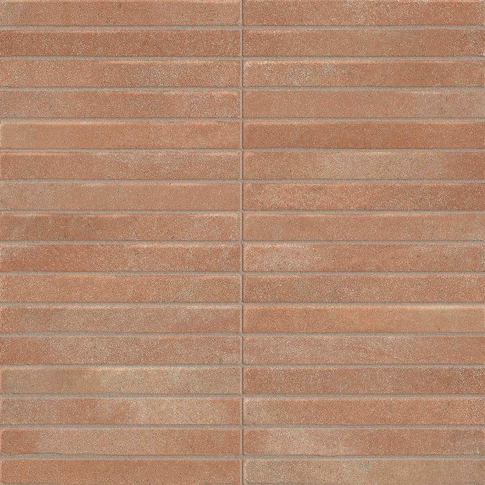 Brecon Linear Terracotta Matt Ceramic Wall Tile – 35x35cm - product image 2