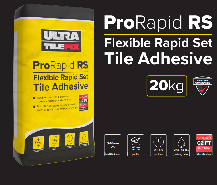Ultra ProRapid Rapid Set Tile Adhesive 20kg