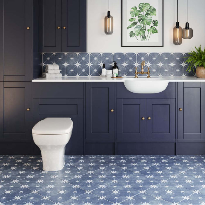 Mistral Navy Blue Patterned Matt Vitrified Ceramic – 33.5x33.5cm - product image 7