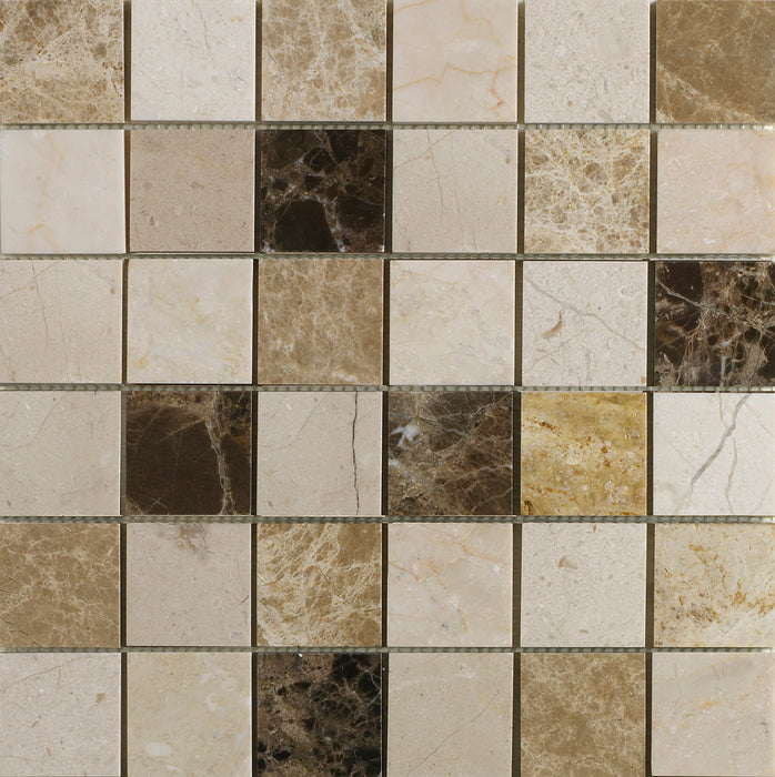 Westara Mix Polished Marble Mosaic Wall & Floor – 5x5cm - product image 2