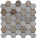 Harrogate Stone Hexagon Mixed Finish Marble Mosaic – 4.8x4.8cm