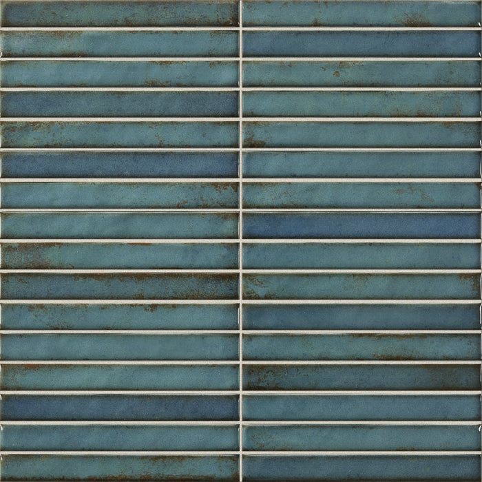 Brecon Linear Turquoise Ceramic Wall Tile – 35x35cm - product image 3