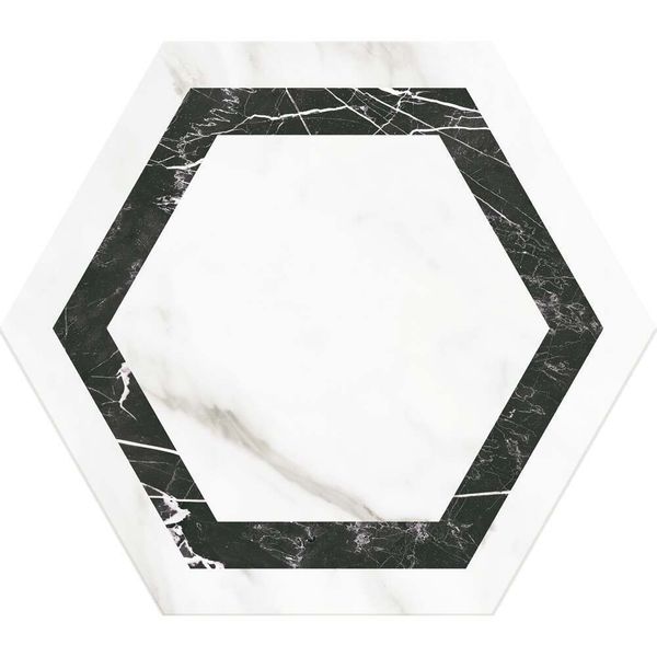 £64.99M2 Venato Hexagon Dark Grey Marble Effect Tile