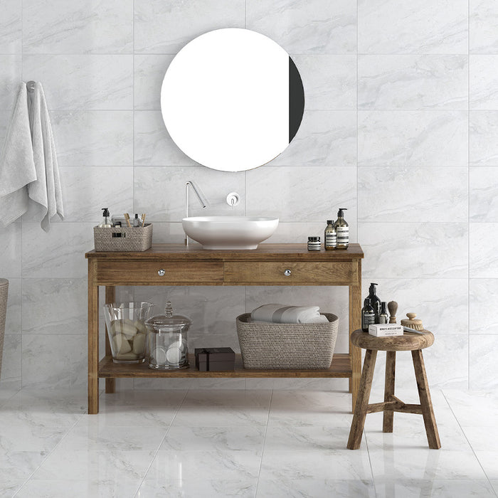 Elena Tile Range - Elegant marble effect 30cm x 60cm wall or 45cm x 45cm floor tile